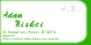 adam miskei business card